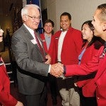 Robert Easter with students