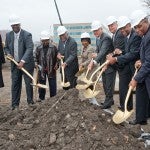 Dignitaries at the Mile Square groundbreaking ceremony