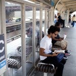 Passengers waiting for the train