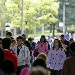 Crowd of students