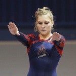 Emily Lawrence on the balance beam