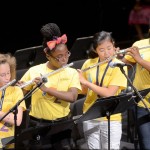 Jazz camp students playing flutes