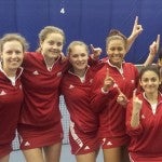 Women's Tennis team and coach