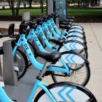 Bikes at a Divvy station