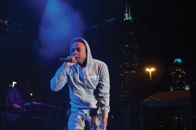 Kendrick Lamar performing