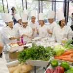 Contestants view their ingredients