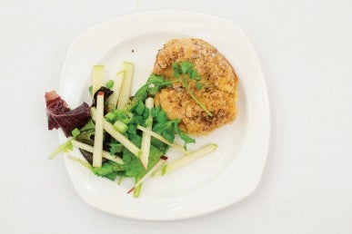 Apple, arugula, and tofu salad