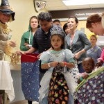 Pediatrics patients dressed up for Halloween