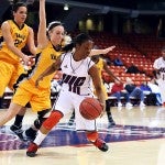 Terri Bender in the game versus Valpo