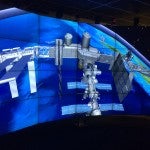 simulation of the International Space Station and Space Shuttle Discovery