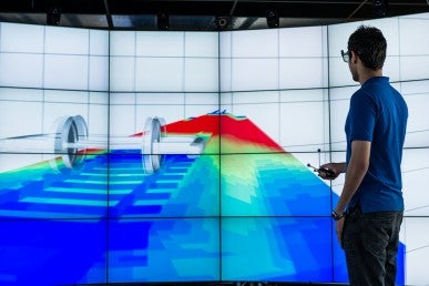 simulation of distortion as high-speed trains pass