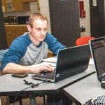 Students working on laptops