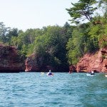 Group kayaking