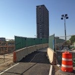 Pedestrian walkway in construction zone