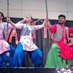 Pairs of dancers performing