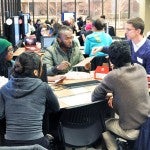 students work in a UIC classroom