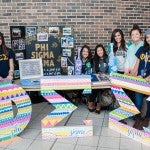 Phi Sigma Sigma sorority members