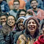 students laugh during LOL@UIC