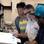 Ron Dubreuil, associate professor of biological sciences, teaching students