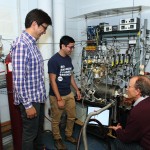 Cortino Sukotjo, Arghya Bishal, and Christos Takoudis in a lab