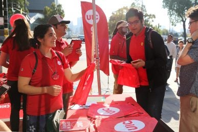 visitors checking in at UIC Open House