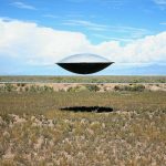 UFO above a field