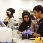 Student in a lab