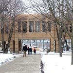 Students walking on campus