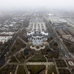 Fog blankets east campus during the first week of spring semester Wednesday, Jan. 15, 2020.