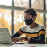 Student with laptop