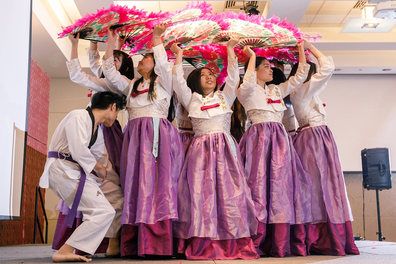 Asian dancers dancing