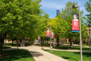 Campus pole banners