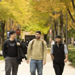 Students walking through east campus during Fall semester, 2023. Photo by Jenny Fontaine, University of Illinois Chicago