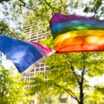 View of University Hall during Pride Picnic outside BSB on the east campus. Photo by Jenny Fontaine/UIC