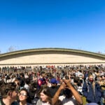 2024 Solar Eclipse viewing on the quad on east campus. Photo by Jenny Fontaine/UIC