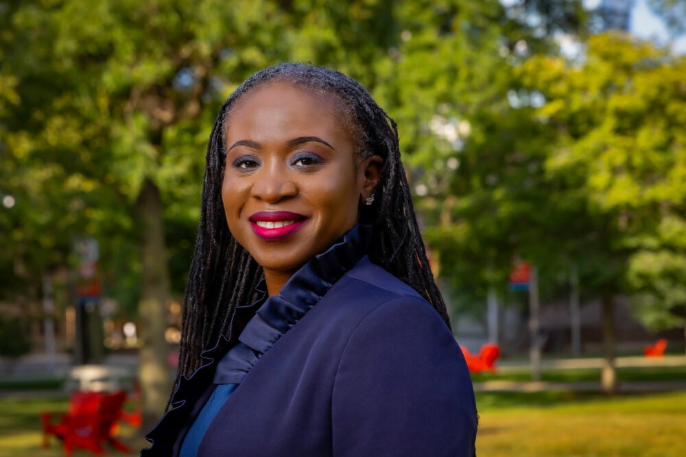 Portrait of Lola Eniola-Adefeso, dean of the UIC College of Engineering.