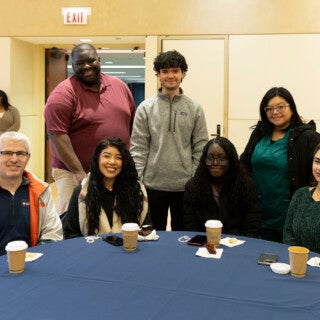 UIC faculty and staff enjoyed hot chocolate with Chancellor Marie Lynn Miranda during special events Dec. 3 and 5 at Student Center East and Student Center West.
Photos by Jenny Fontaine UIC faculty and staff enjoyed hot chocolate with Chancellor Marie Lynn Miranda during special events Dec. 3 and 5 at Student Center East and Student Center West. Photos by Jenny Fontaine