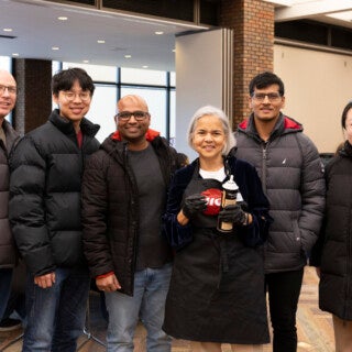 UIC faculty and staff enjoyed hot chocolate with Chancellor Marie Lynn Miranda during special events Dec. 3 and 5 at Student Center East and Student Center West.
Photos by Jenny Fontaine UIC faculty and staff enjoyed hot chocolate with Chancellor Marie Lynn Miranda during special events Dec. 3 and 5 at Student Center East and Student Center West. Photos by Jenny Fontaine